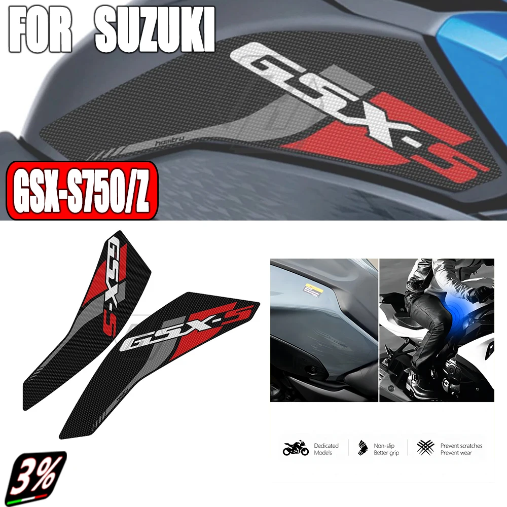 

Motorcycle Side Tank Pad Protection Knee Grip Anti-slip for SUZUKI GSX-S750 GSXS 750 Z 2017-2021 GSX-S750