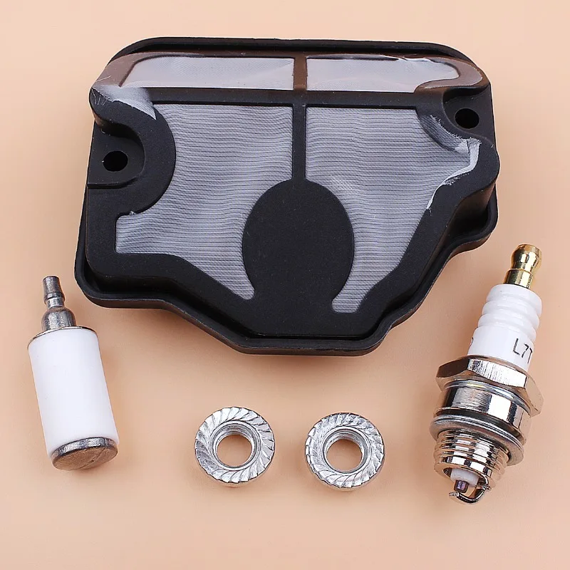 Chainsaw Tune Up Kit For Husqvarna 137 136 141 142 - Fuel Filter 530095646 Air Filter Cover Spark Plug L7T BPMR7A Guide Nut M8