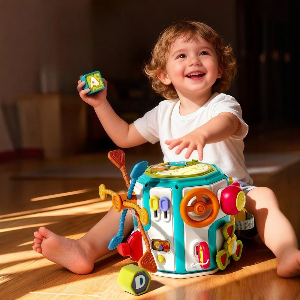 Interactive Montessori Baby Toddler Hand Drum Busy Ball Sensory Music Early Learning Fine Motor Skill Cognitive Development Toy