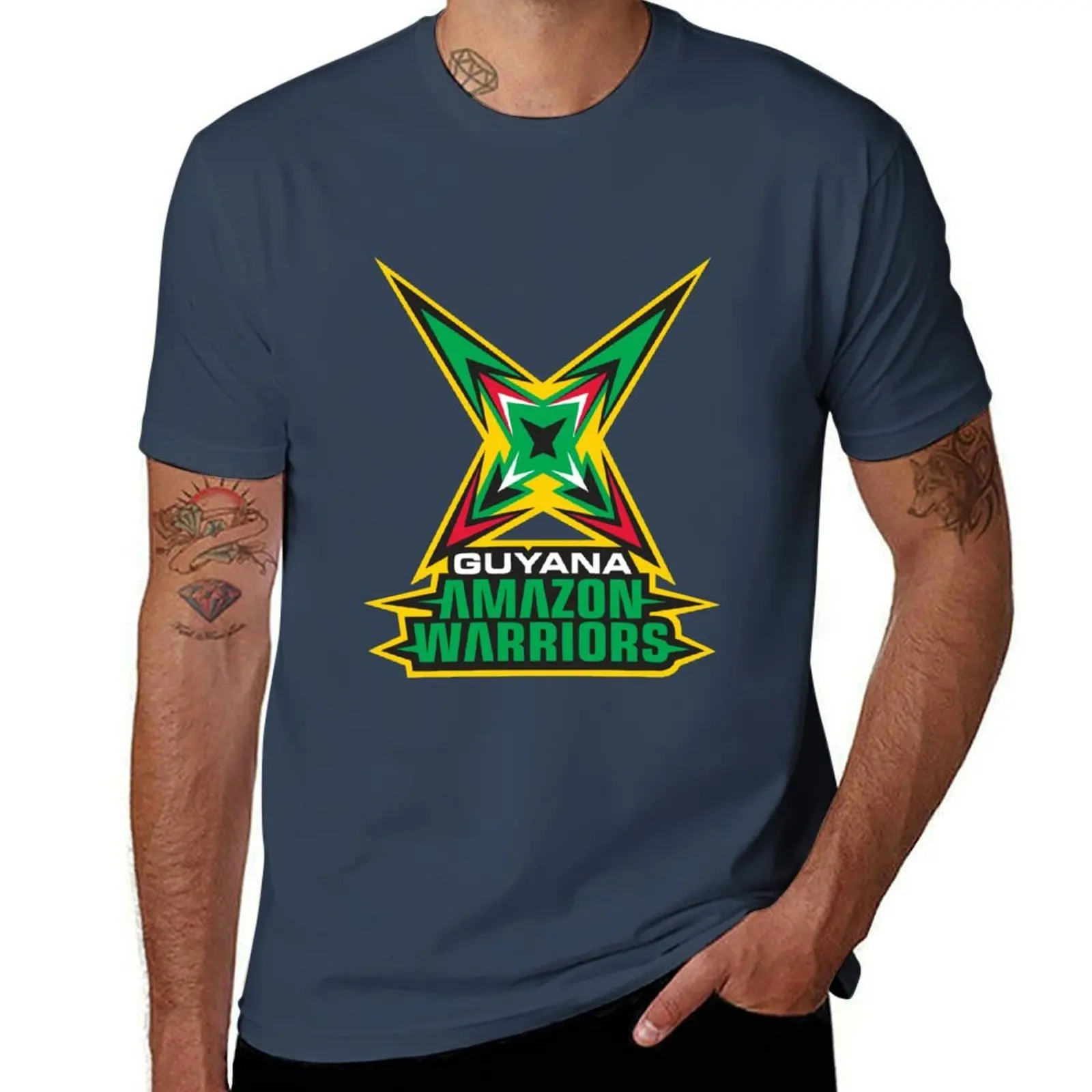 

Guyana Amazon Warriors T-Shirt Plus Size Quick Dry Sports Tee