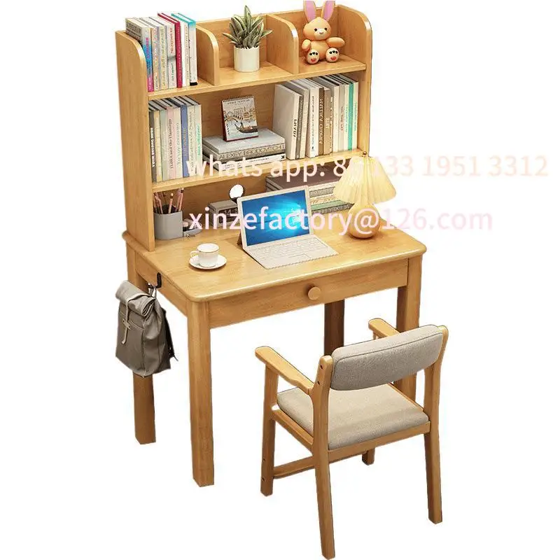 

Desk with bookshelf combination computer table small household bedroom student study table writing table