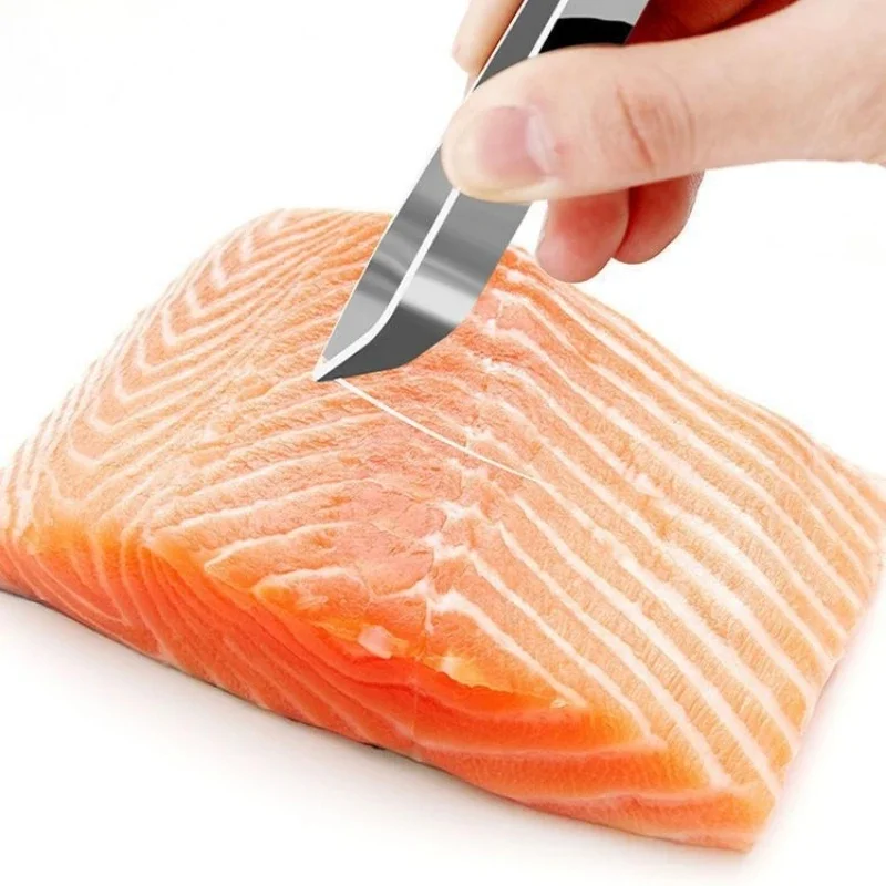 

Stainless Steel Fish Bone Tweezers Metal Chicken Shaving Pliers Portable Salmon Bone Remove Tweezers Kitchen Accessories