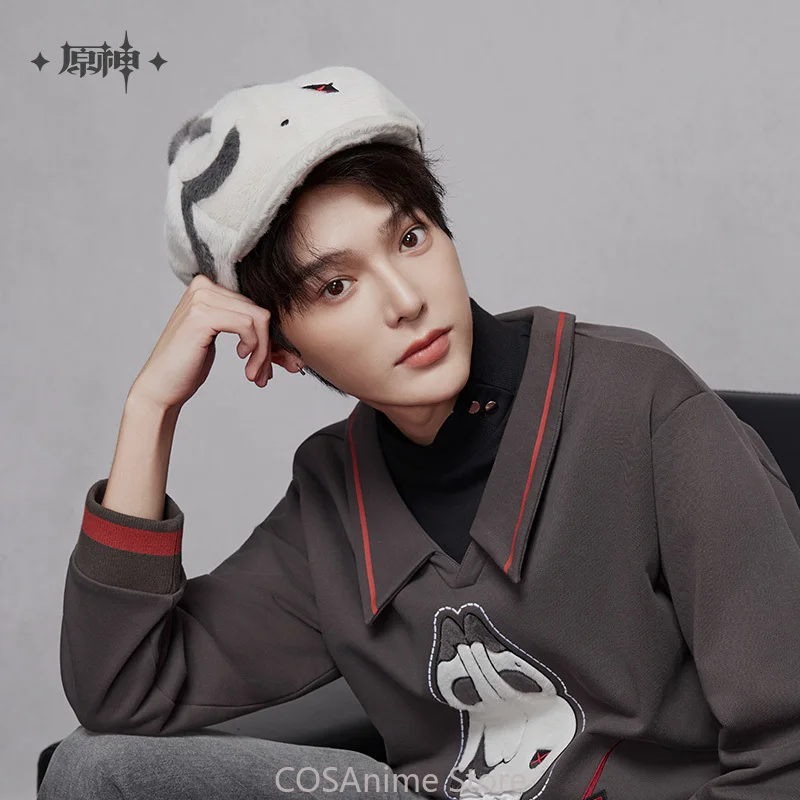 قبعة Arlecchino الرسمية Genshin Impact Arlecchino موضوع الانطباع سلسلة قبعة تأثيري Doujin Arlecchino قبعة هدايا عيد الميلاد