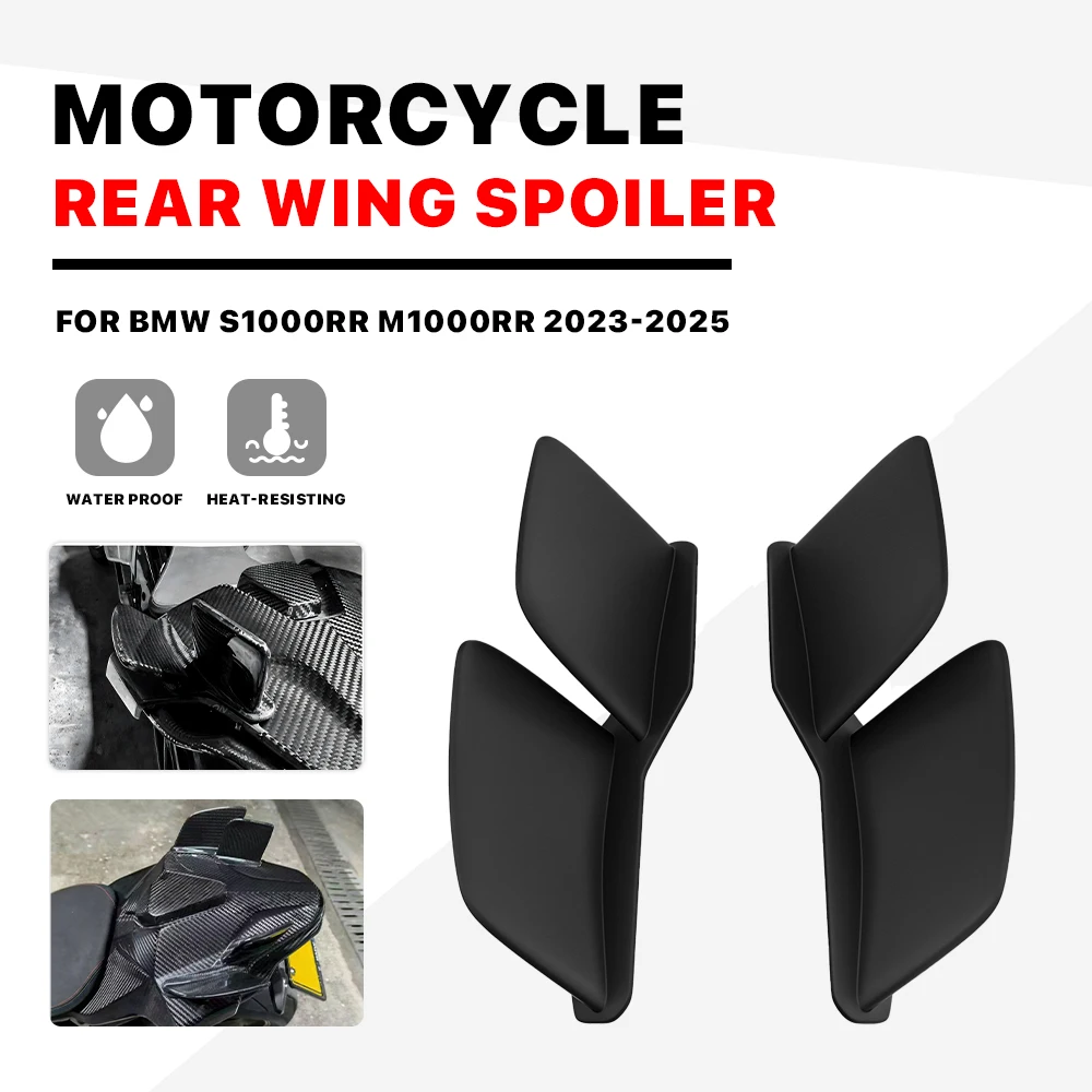 

Motorcycle Fairing Fixed Wing tail Wings matte black For BMW S1000RR M1000RR S1000 RR 2023 2024 2025 rear Winglet Spoiler