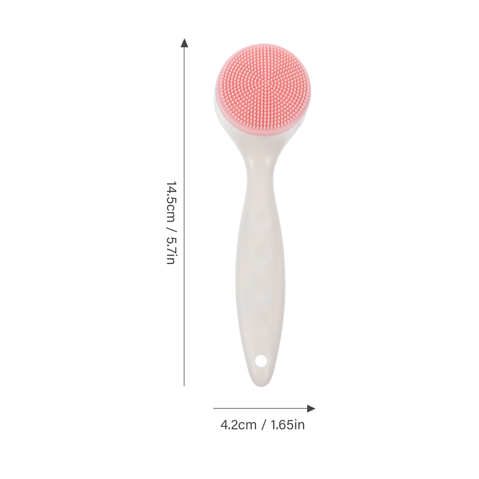 2Pcs Silicone Face Brush Facial Cleansing Brush Massage Skin Cleanser Non-Slip Handle Suitable for Babies Teens Seniors