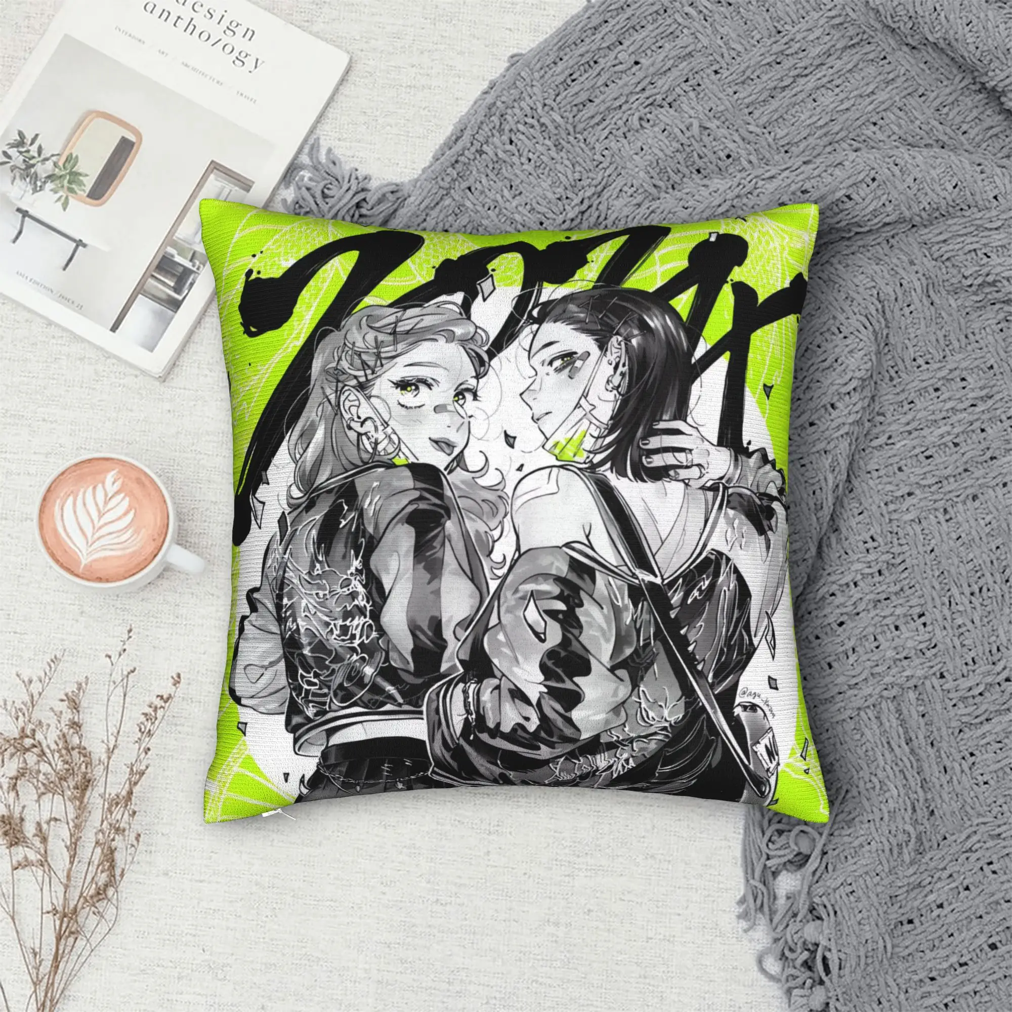 The Guy She Was Interested in Wasn't a Guy at All Pillow Case  Design Pillow Cover For Living Room Bed Chair Cute Cushion Cover
