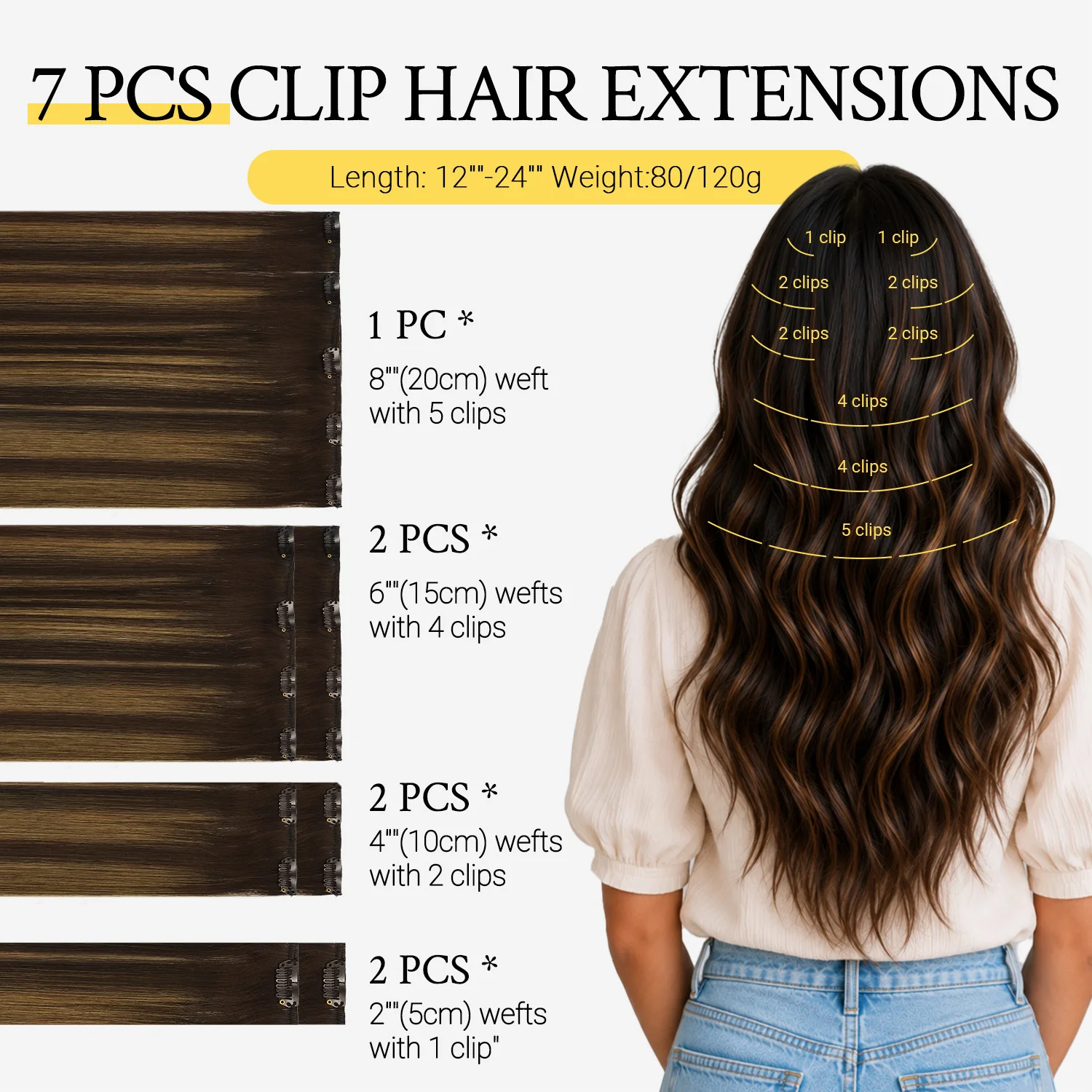 Thumbnail 4 - #33 Most Popular Clip-In Human Hair Extensions