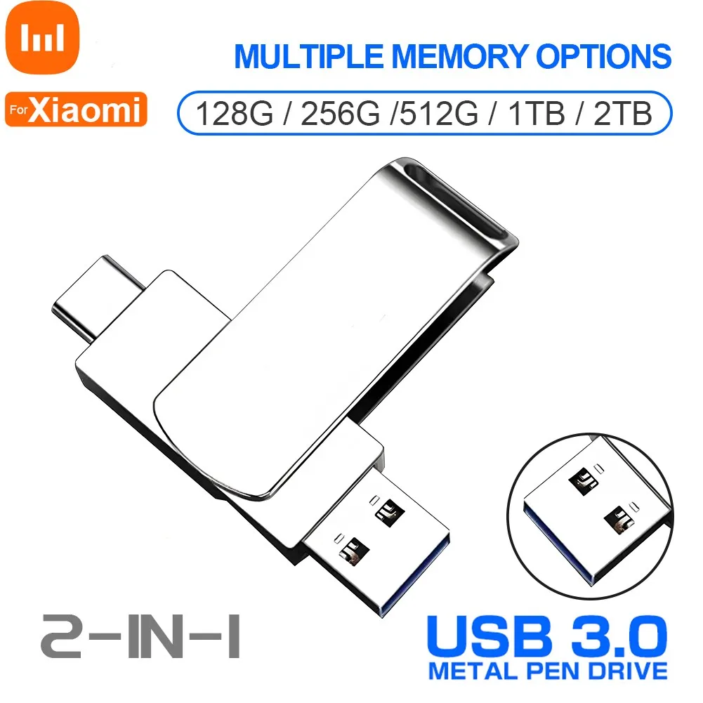 Unidad Flash USB tipo C de alta velocidad, Pendrive portátil de 1TB, 2TB, 256GB, 128GB, disco U de 512GB para PC