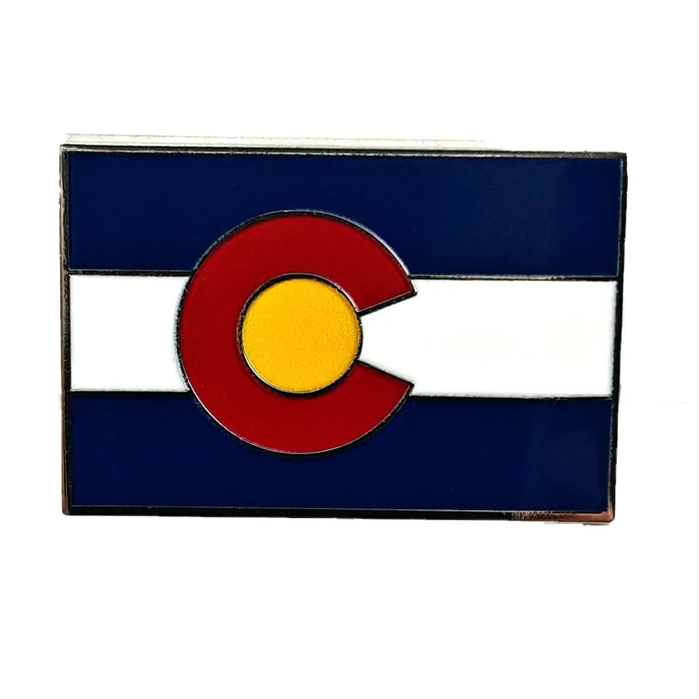 Colorado-Flaggen-Brosche, amerikanische Staats-Emaille-Anstecknadel, Touristen-Gedenksammlung, Metallabzeichen, Rucksack-Dekoration, Accessoires, Geschenk – Detail 1