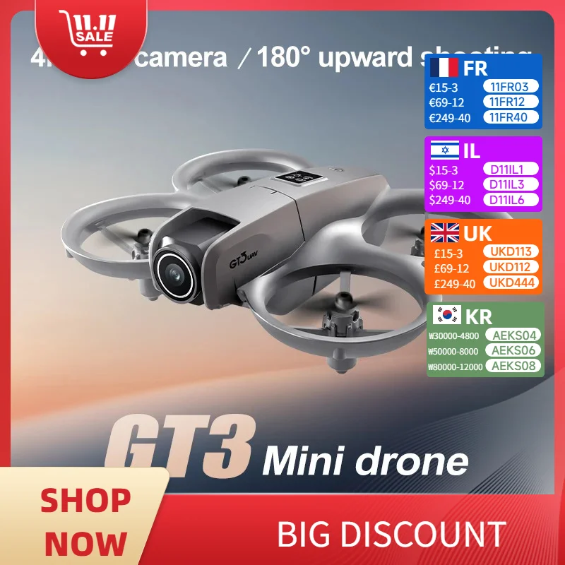 

Новый трансграничный мини-дрон GT3-мини-дрон для аэрофотосъемки HD-трактор для предотвращения препятствий, двойная камера, легкая мини-игрушка-самолет