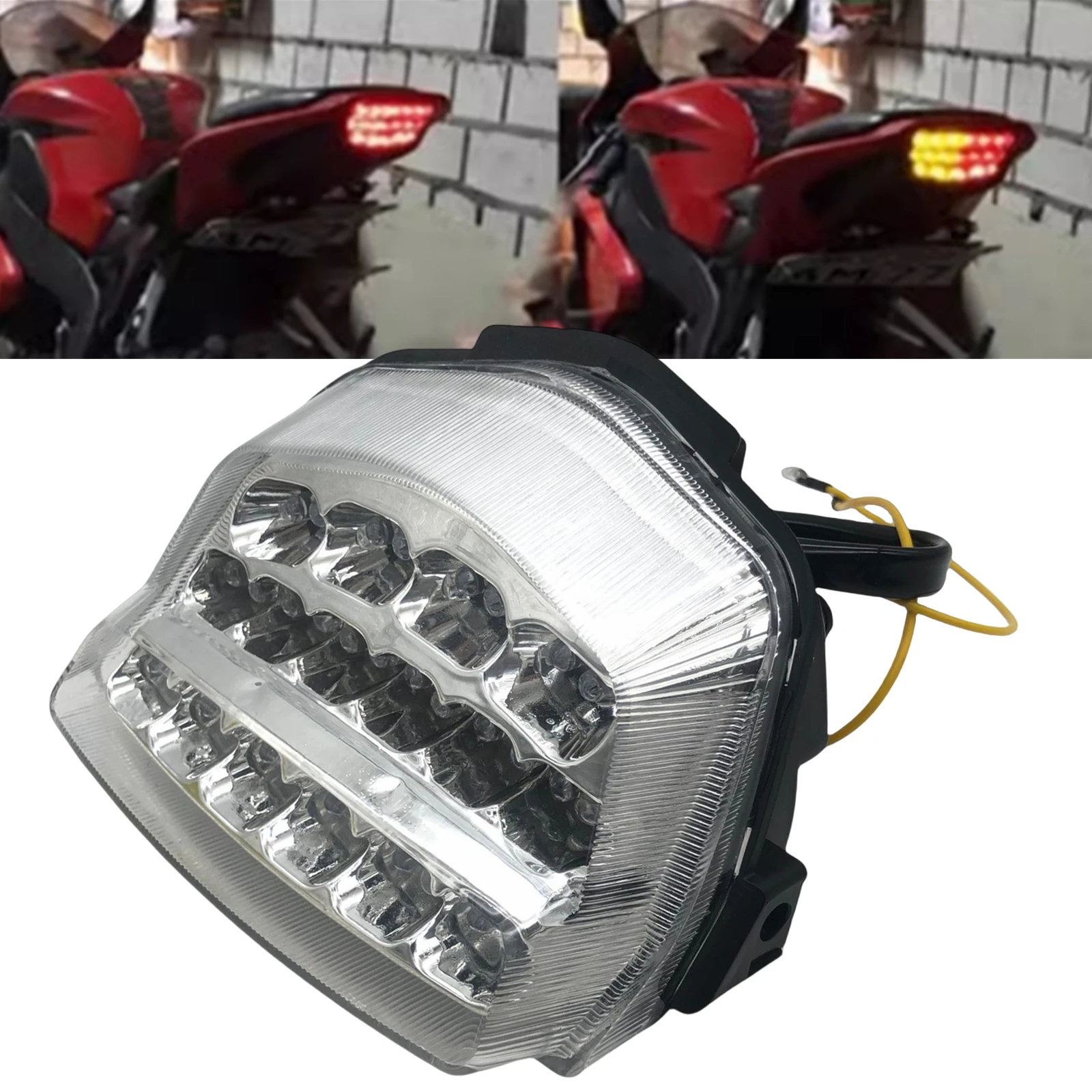 

Motorcycle Integrated LED Rear Tail Light Turn Signal Brake Lamp Taillight Taillamp For HONDA CBR1000RR 2008-2016