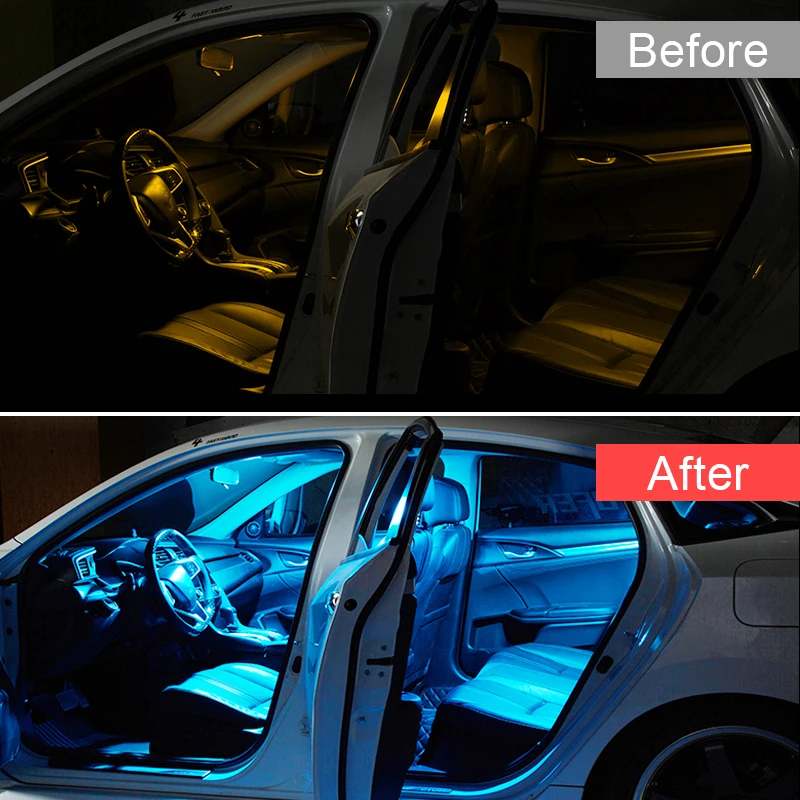 مصابيح LED للسيارة، مصباح قبة للخريطة الداخلية، أضواء مرآة الغرور ​ ملحقات إضاءة إضافية لشركة Hyundai i30 2007 2008 2009 2010 2011