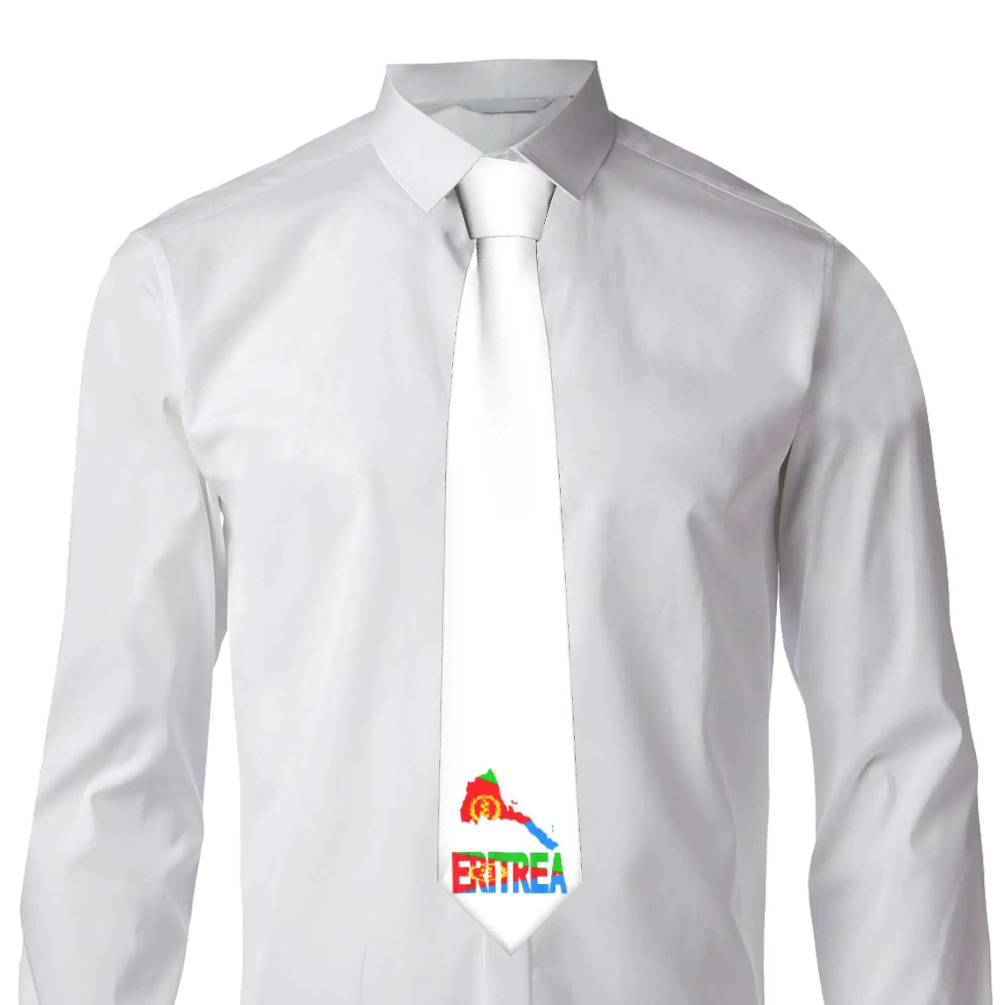 Formal Eritrea Map Eritrean Flag Neck Ties Mens Silk  Neckties for Office Cravat