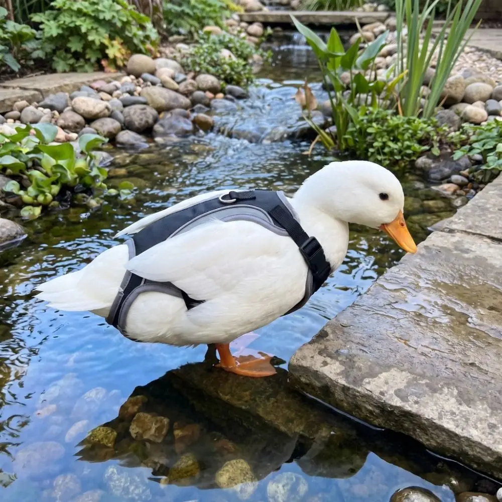 Duck Jacket Breathable Chicken Reflective Vest Waterproof Warm Chicken Saddle Adjustable Tightness Duck Back Protector Poultry