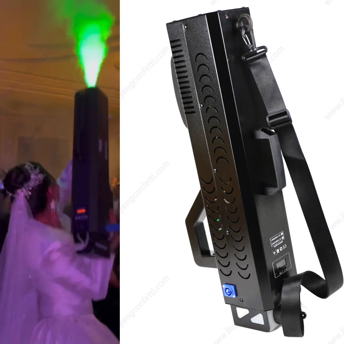 Stage Effect Smoke Machine Handheld Smoke Machine 1500W LED Smoke Gun for Nightclub Party