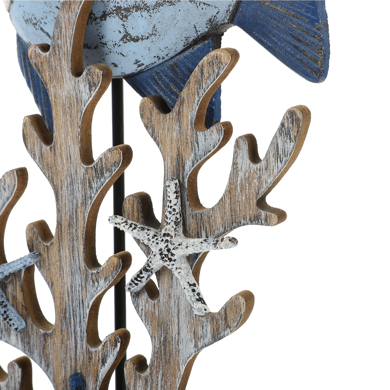 

Retro Coral Fish Decor Wooden Craft Mediterranean Themed Home Decoration Tabletop naments Durability Beautiful