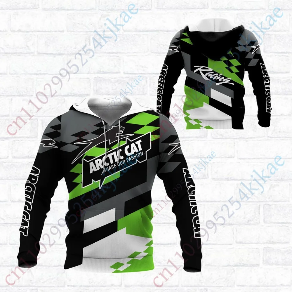 

Толстовки с капюшоном Arctic Cat, одежда, повседневная толстовка с капюшоном на молнии, топ, толстовки для мужчин и женщин, пуловер в стиле аниме, толстовка большого размера, уличная одежда