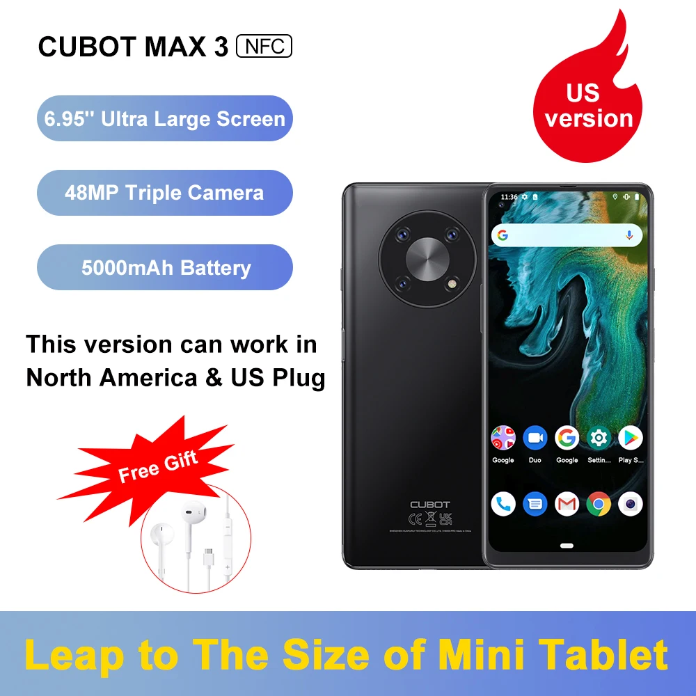 [세계초연] Cubot MAX 3 스마트폰 6.95