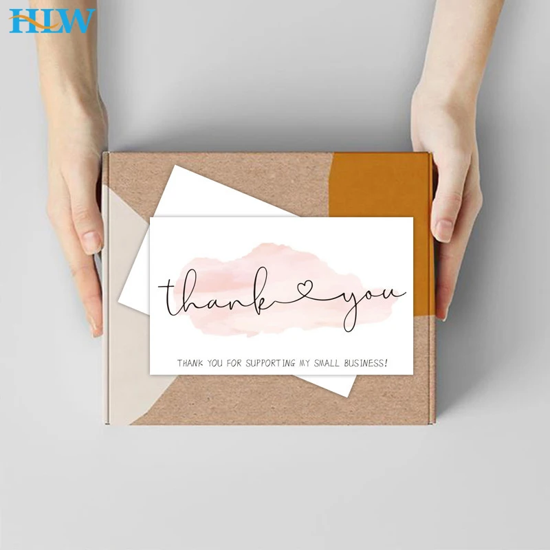 30pcs/pack Thank You for Your Order Business Cards Shopping Purchase Thanks Greeting Cards Appreciation Card for Small Business