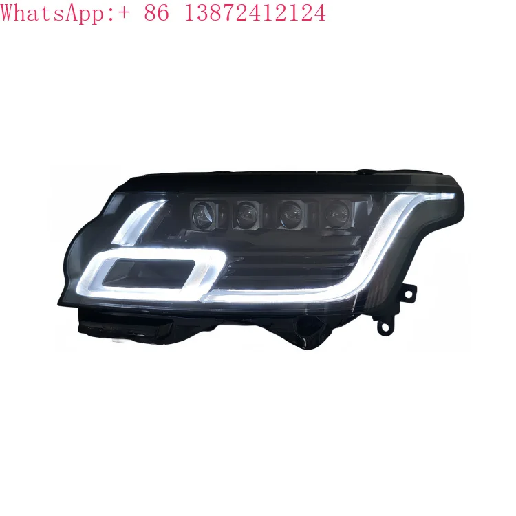 Auto Parts Front Bumper DRL Headlamp Range Rover Vogue 2013-2017 Xenon Headlights Upgrade 2023 Matrix Headlight for Land Rover