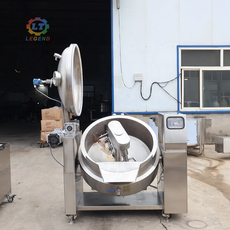 Industrial Cooking Pot Planetary Mixer Cooker, Jacketed Kettle, Thick Bottom Tilting Wok, ,Milk Boiling Pot Khoya Making Machine