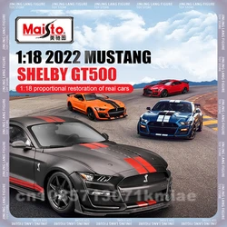 Maisto 1:18 2020 New Ford Shelby GT500 Alloy Retro Car Diecast Model Edition Alloy Luxury Vehicle Toys Collection Toys For Gifts