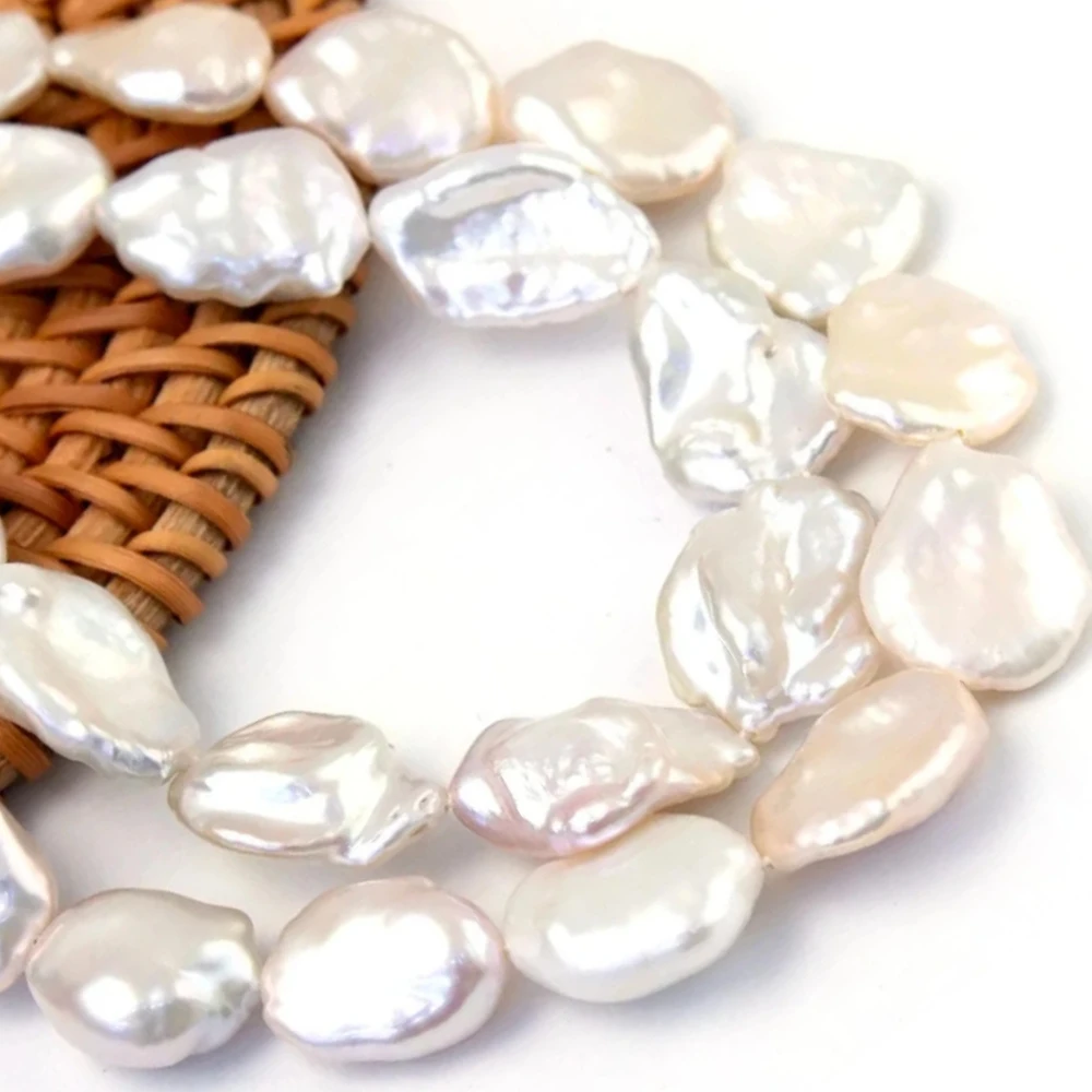 الباروك غير النظامية شكل لؤلؤ المياه العذبة الطبيعية فضفاض خزر عازل ستراند 11x15 مللي متر لصنع المجوهرات عقد دي اي واي سوار #1