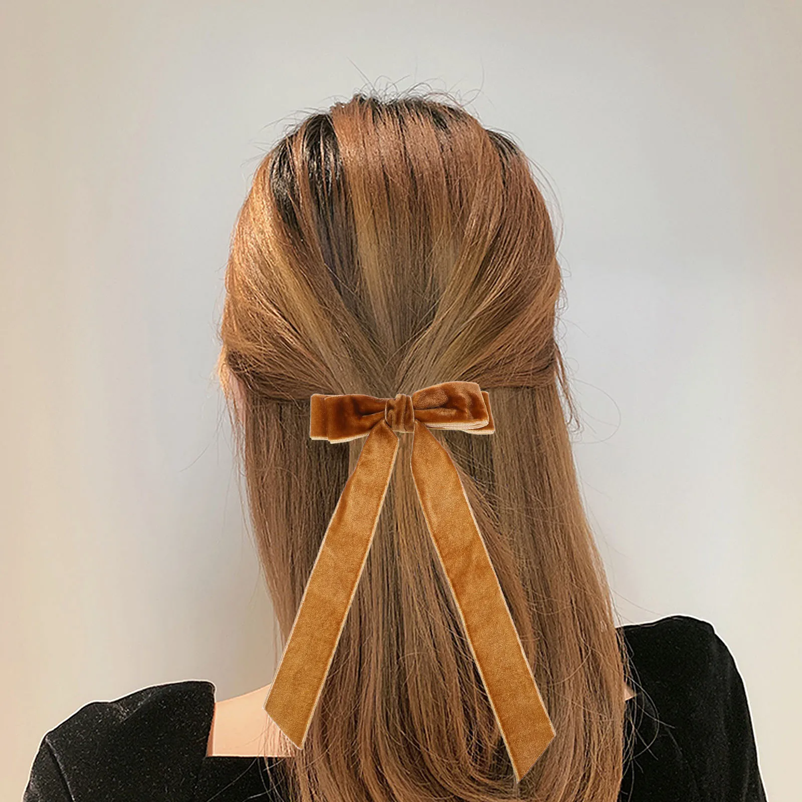 

3 pcs Bow Hair Clips Style Soft Comfortable Decorative Barrettes For Women Large Claw Clips Thick Hair