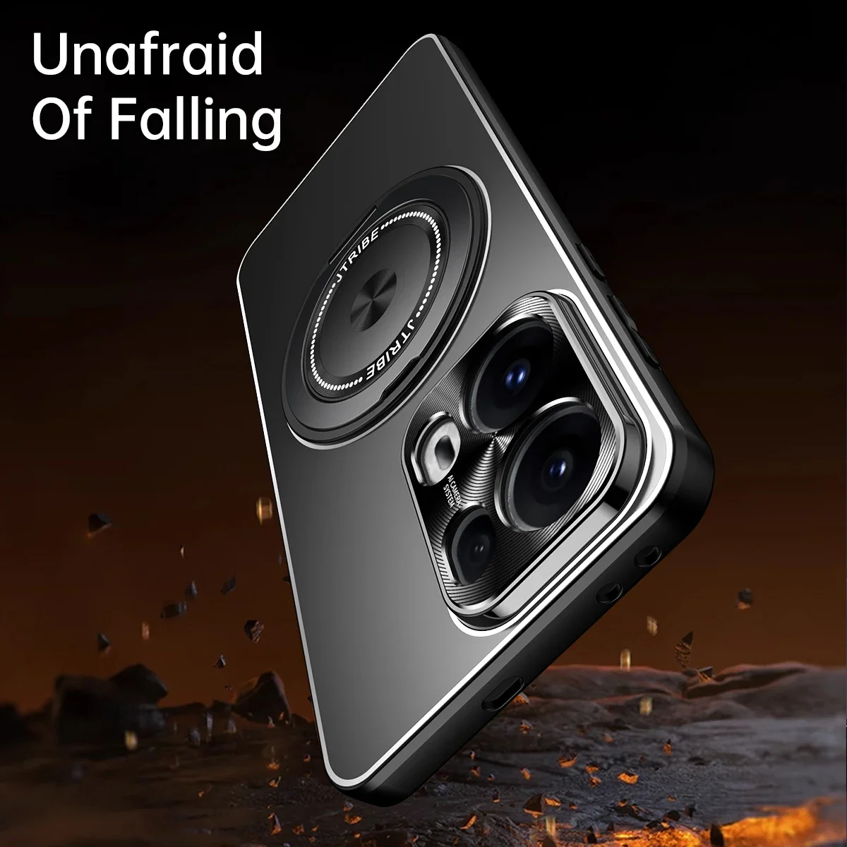 

Роскошный магнитный чехол для телефона OPPO Find X8 Pro Reno 13 Pro 5G, жесткий матовый чехол с кольцом, магнитная защитная задняя крышка, чехол для телефона