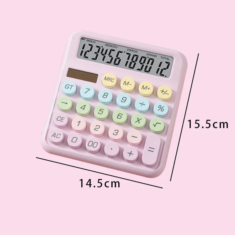 Ins Dopamine Candy Color Calculators Large Display Mechanical Dot Keyboard Back To School Supplies Students/Finance Stationery