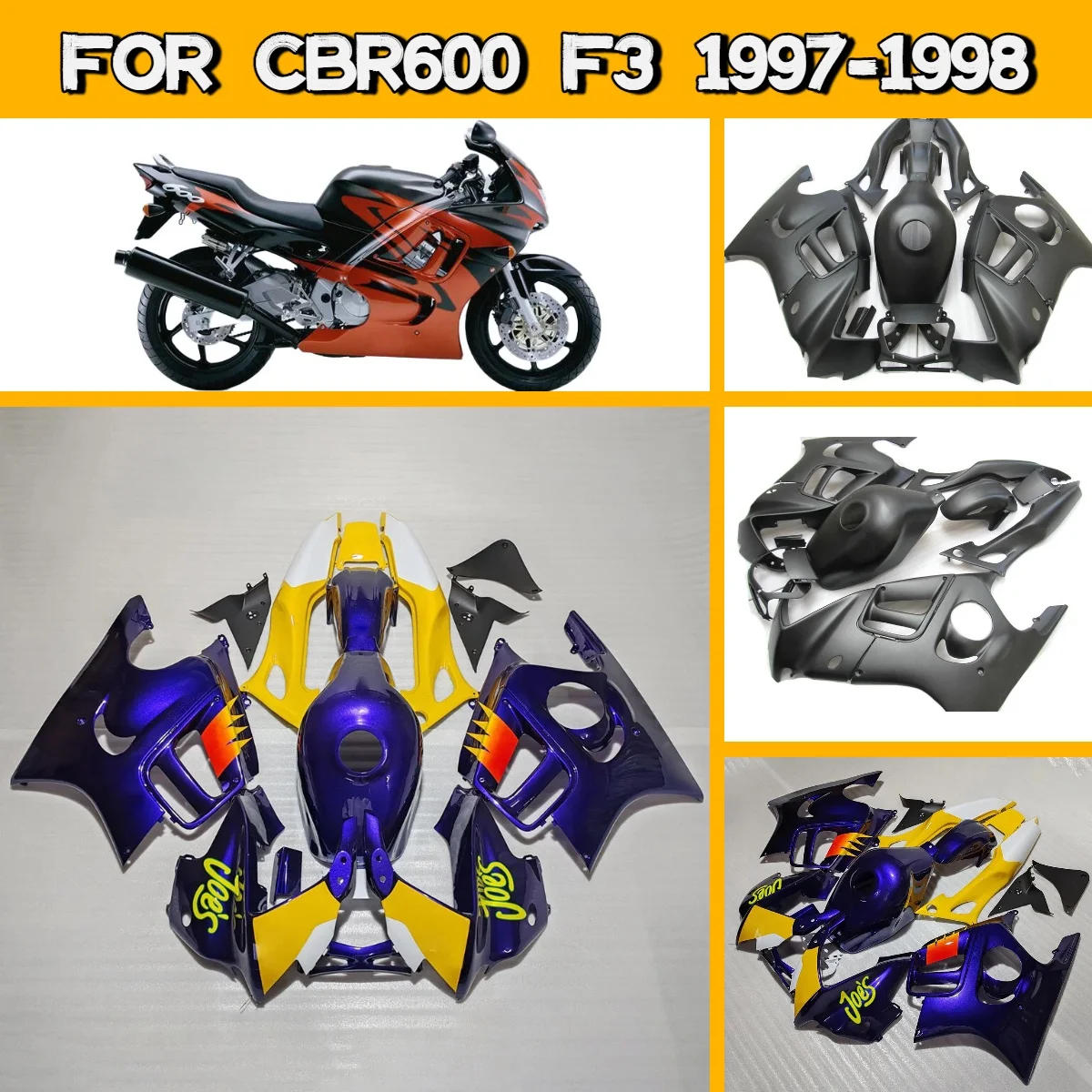 Kit de Carenado Personalizado para Honda CBR600 F3 1997 1998, Carenado de Plástico ABS de Alta Calidad para 97 98 CBR600 F3