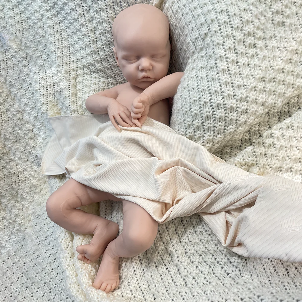 Lifelike 18 Inch Silicone Reborn Baby Dolls Lifelike Newborn Sleeping Girl Handmade Real Life Soft Weighted Body Gift Toy