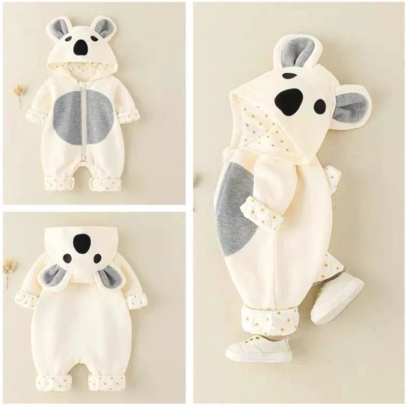 Somenie Spring & Autumn Baby Romper, Unisex Super Cute One-Piece Going Out Hugging Outfit for 1 Year Old Boys & Girls