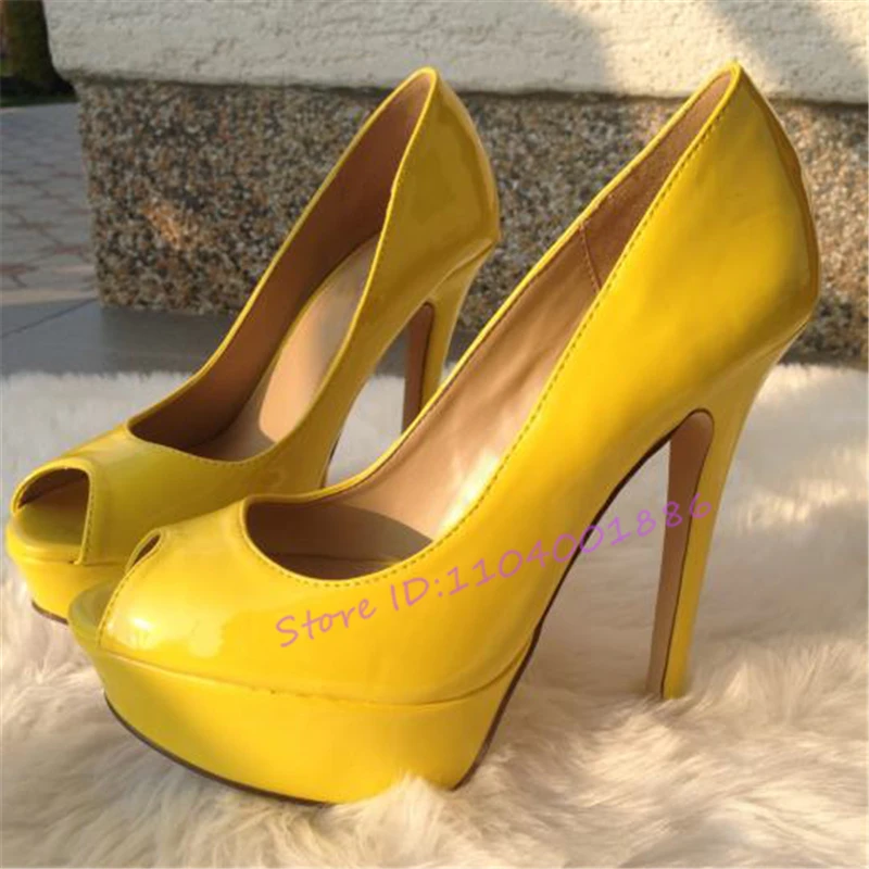

Женские туфли-лодочки на очень высоком каблуке 16 см, пикантные туфли-лодочки из лакированной кожи с открытым носком, туфли на шпильке на мелкой платформе, вечерние туфли для подиума, большой размер