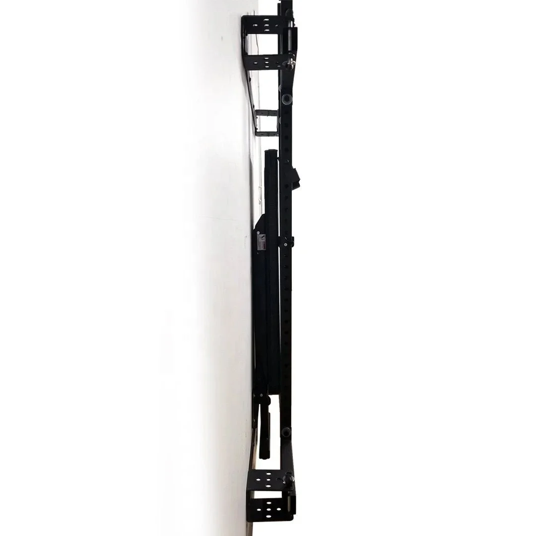 power wall mount fold squat rack with fold bench