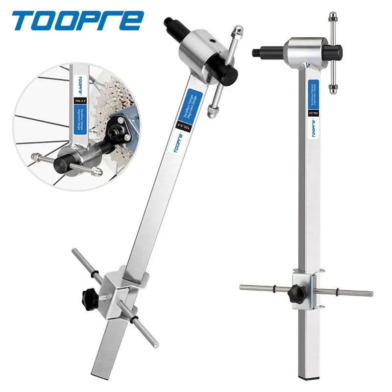 TOOPRE Bicycle Rear Derailleur Hanger Alignment Gauge Aluminium Alloy Straighten Tool for Mountain Road Bike 20-29\'\' Wheel