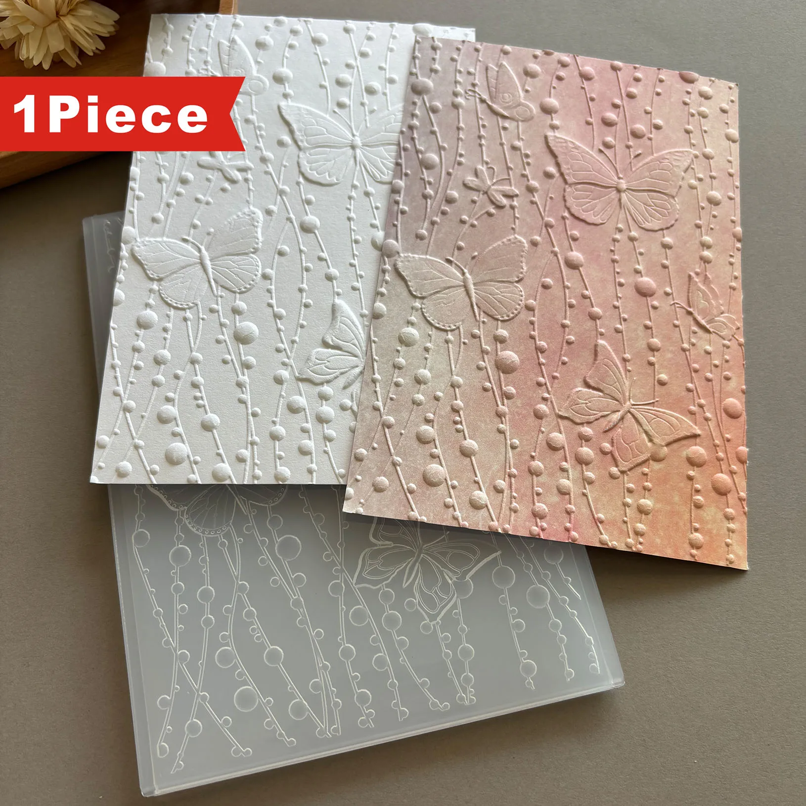 Poesía de sombra de mariposa: Cuando elfos naturales controla los ritmos abstractos "Cuento diseño de elementos Carpeta en relieve 3D - Plástico blanco duradero