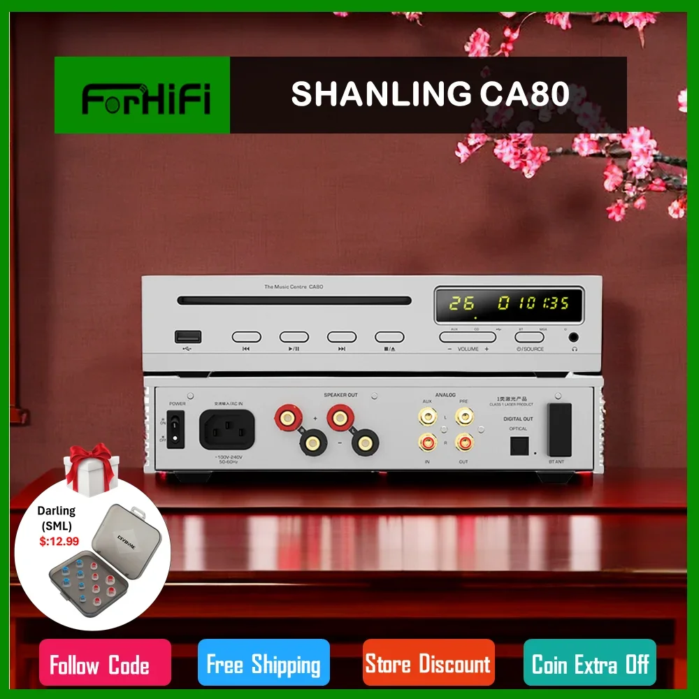 SHANLING CA80 MQA lettore CD Phillips Drive Sanyo HD860 Laser ES9219MQ DAC RT6863 LTA8092 AMP chip Hi-RES Audio ingresso Bluetooth