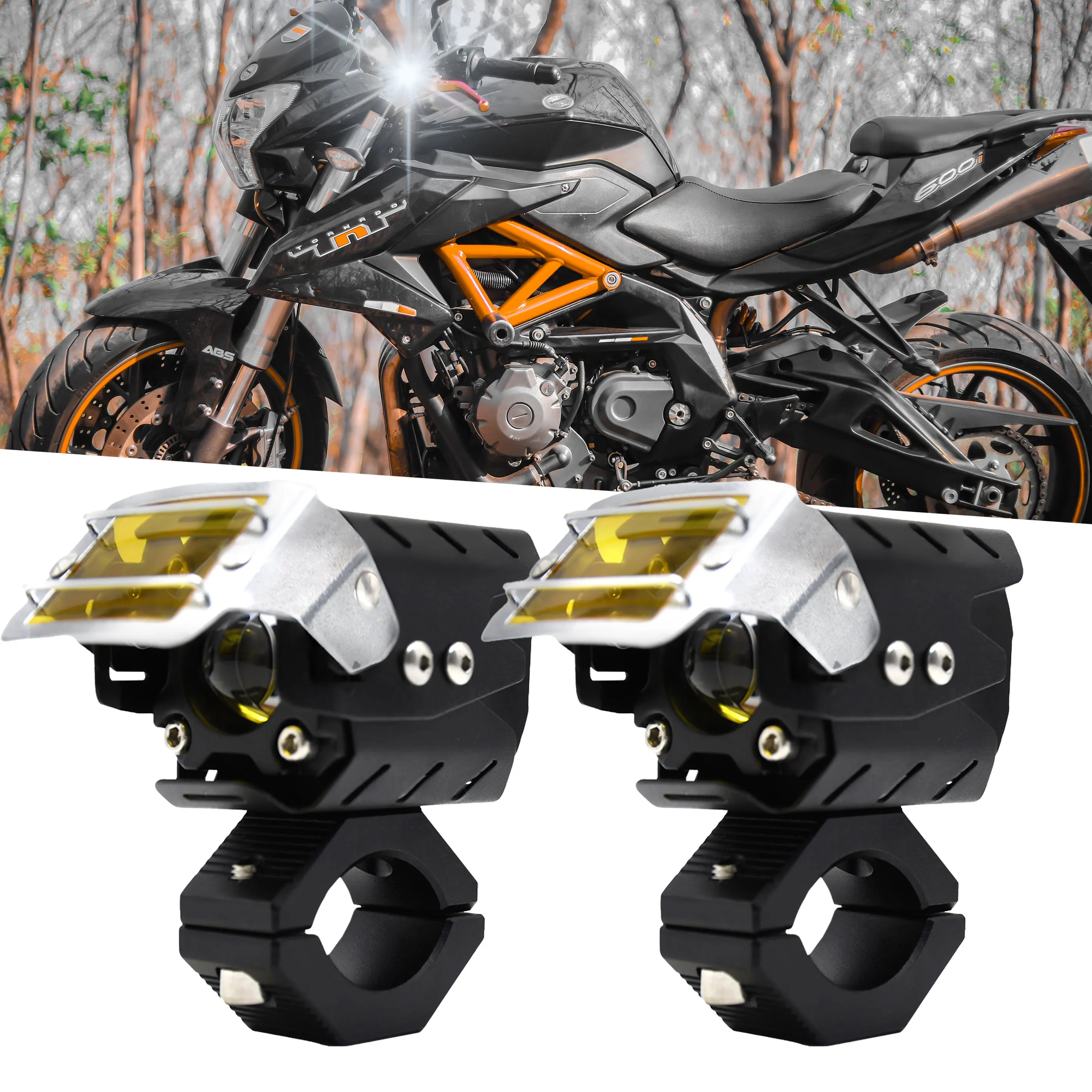 Explorer long range led motorcycle fog light Bracket LED Spotlight 12V 24V for BMW R1200 GS  4x4 Off Road Accessories