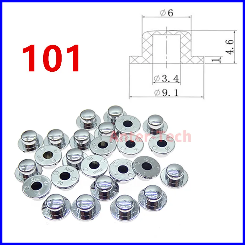 20PCS Silver Button 6X6 Series Reset Button Protective Cap Self-Locking Hands-Free Touch Switch Cap 6*6 Tactile Round Cap