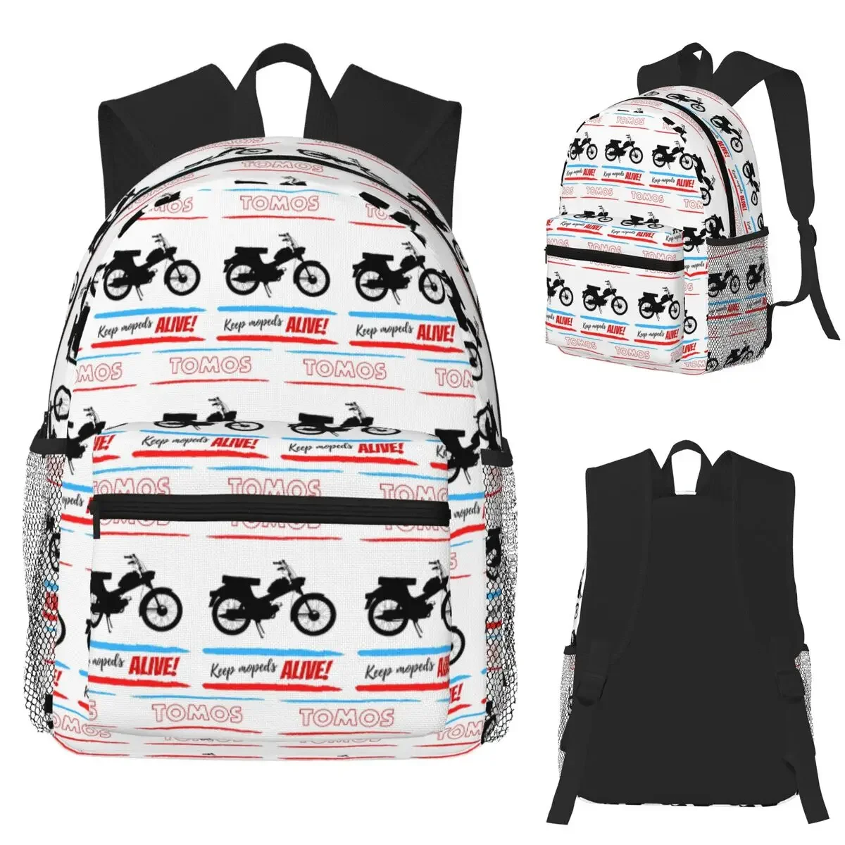 

Tomos Moped Student Backpack School Bag Hiking Travel Daypack for Boys Girls Fashion Bookbag Shoulder Bags