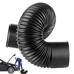 1M Car Hood Air Intake Pipe 65MM/76MM Heat Resistant Automotive Air Intake Hose Adjustable Car Engine Filter Air Ducting Hose