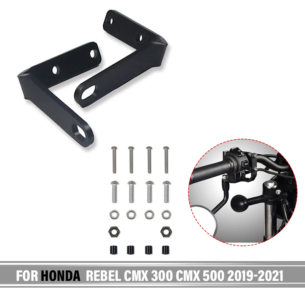 

Motorcycle Handlebar Rear View Side Mirror Bracket For Honda Rebel CMX 500 300 Rebel CMX300 CMX500 2019 2020 2021 Motor Parts