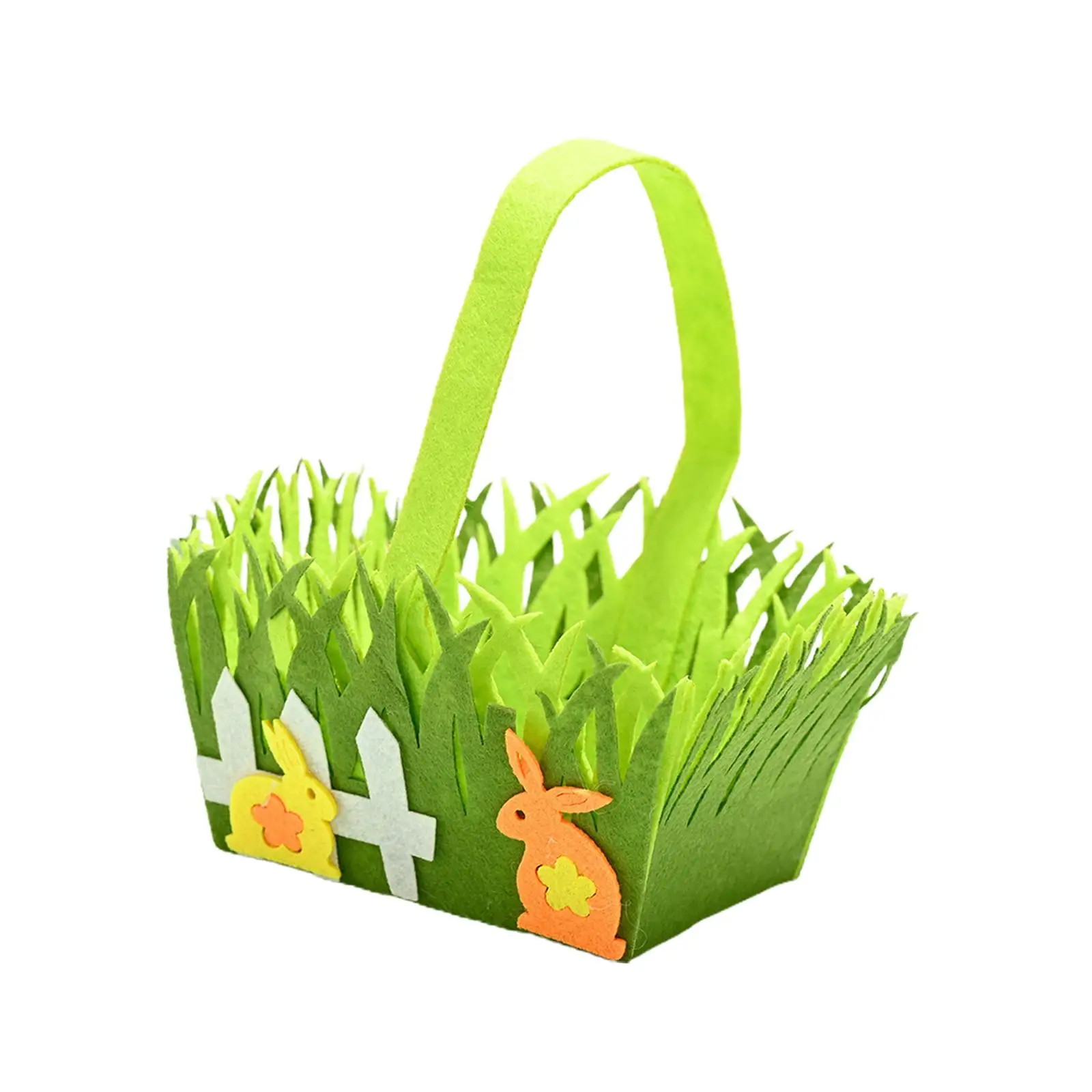 Easter Handbag Basket for Kids Non Woven Fabric Cute Easter Pattern Stuff Toys