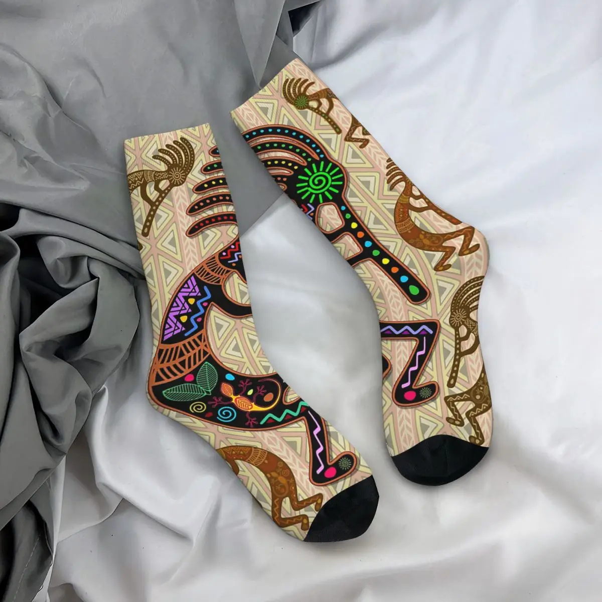 

Носки All Seasons Crew Stockings с изображением индейского духового инструмента Кокопелли, повседневные длинные носки для подарков на День святого Валентина