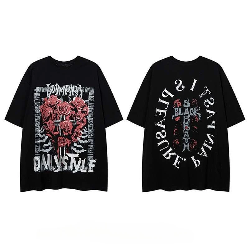 

European and American Brands Peripheral Pattern Printing Summer Luxury Brand Pure Cotton Men's and Women's T-shirts