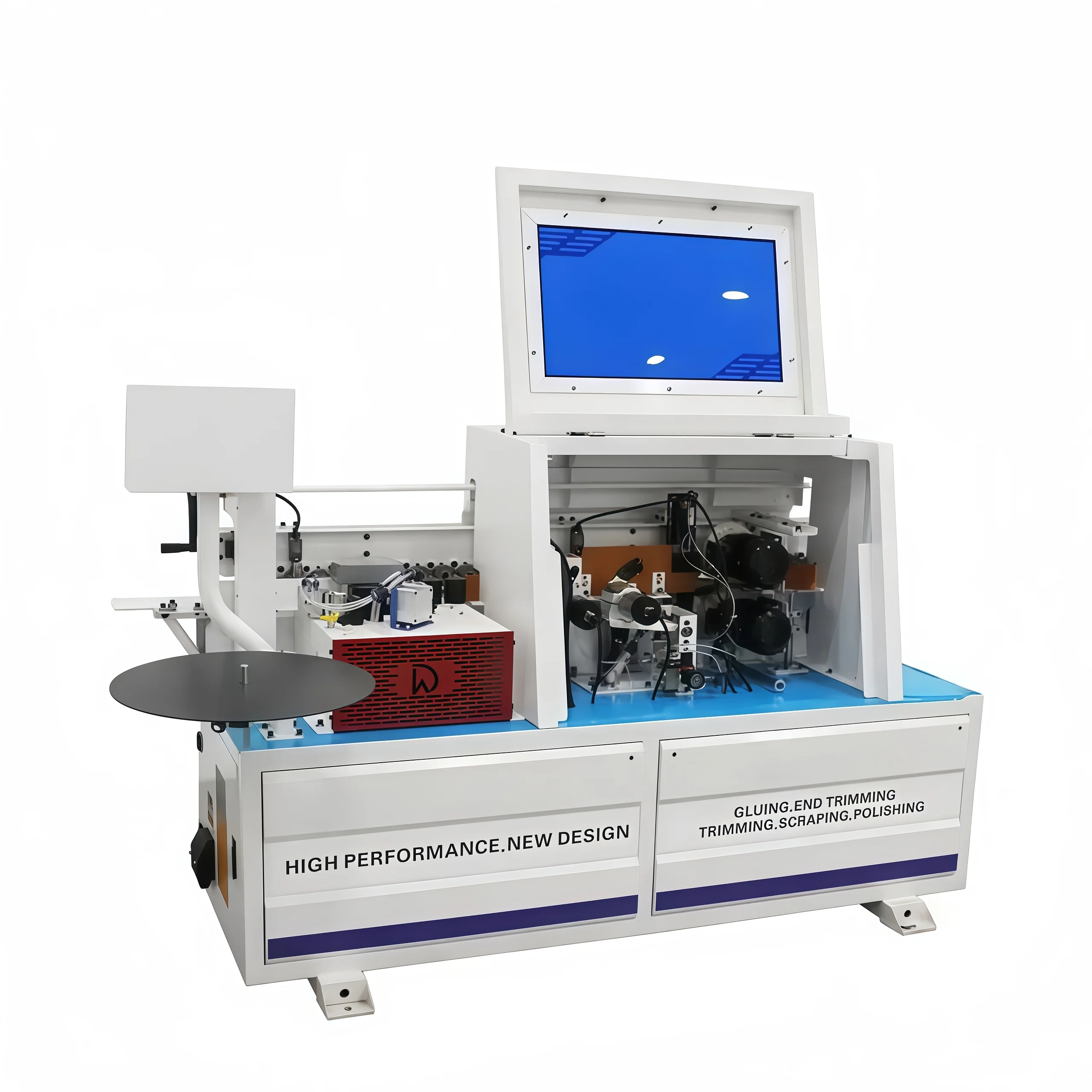 Automatic CNC Edge Bander Machinery for PVC MDF Woodworking-Plant Suitable Gluing Function for Furniture Trimming