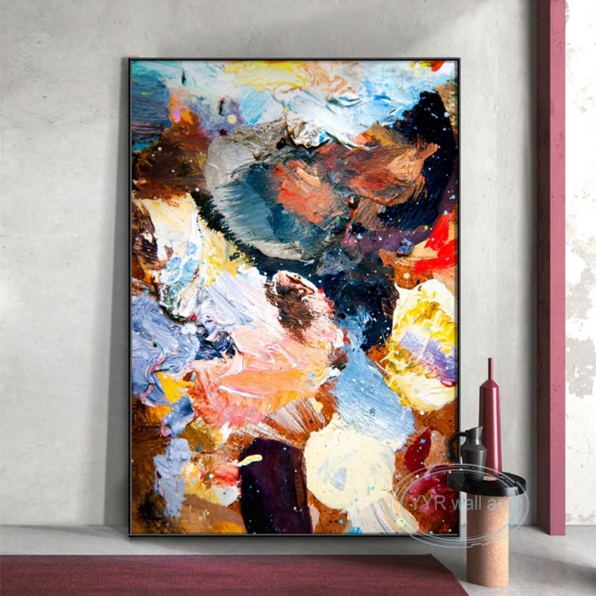 

New Wall Decor Posters Handmade Oil Painting Abstract Thick Texture Art Canvas Hanging Pictures Living Room Bedroom Custom Mural