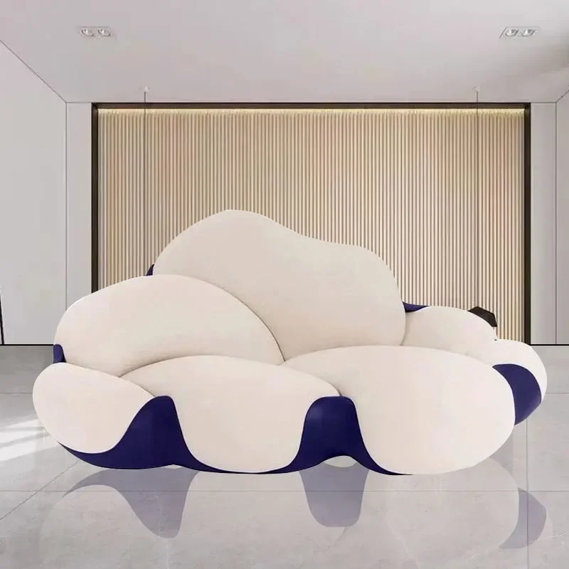 Fabric cloud sofa art light luxury living room fiberglass