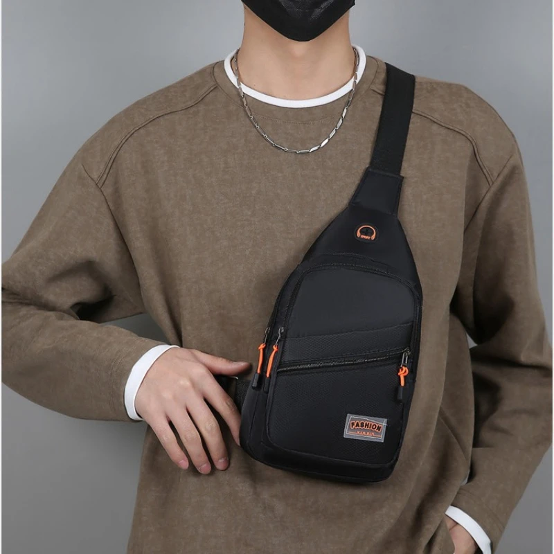 Outdoor Sports Travel Portable Shoulder Bag Anti-splashing Multi-layer Casual Crossbody Bag Multi-functional Fashion Chest Bag